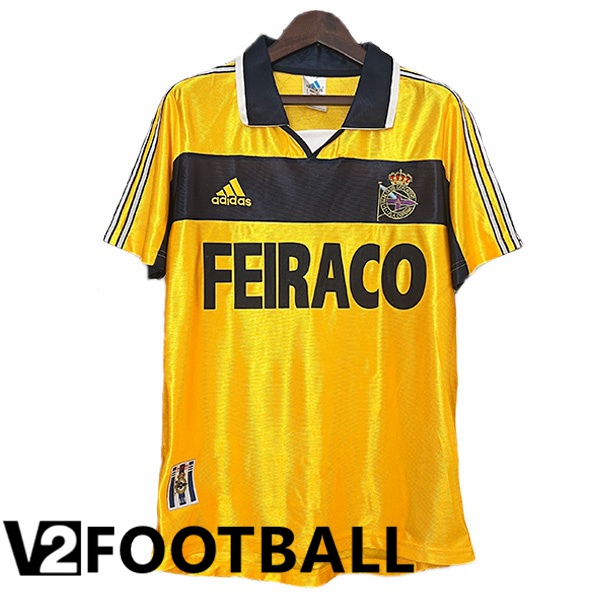 Deportivo de La Coruna Retro Third Soccer Shirt Yellow 1999-2000