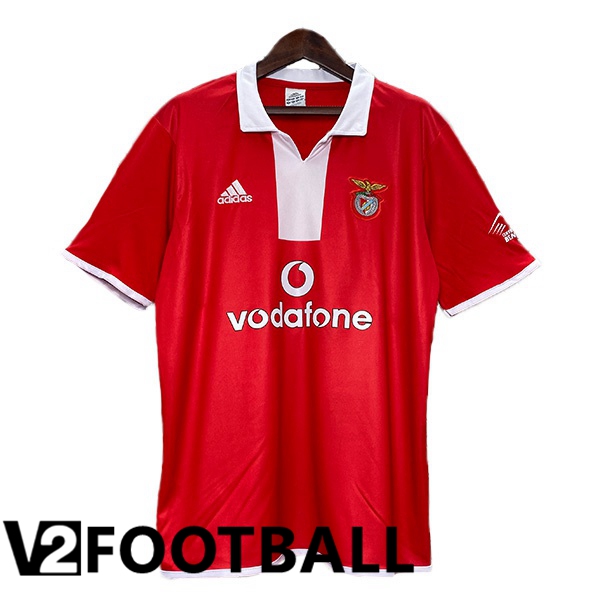 S.L Benfica Retro Home Soccer Shirt Red 2004-2005