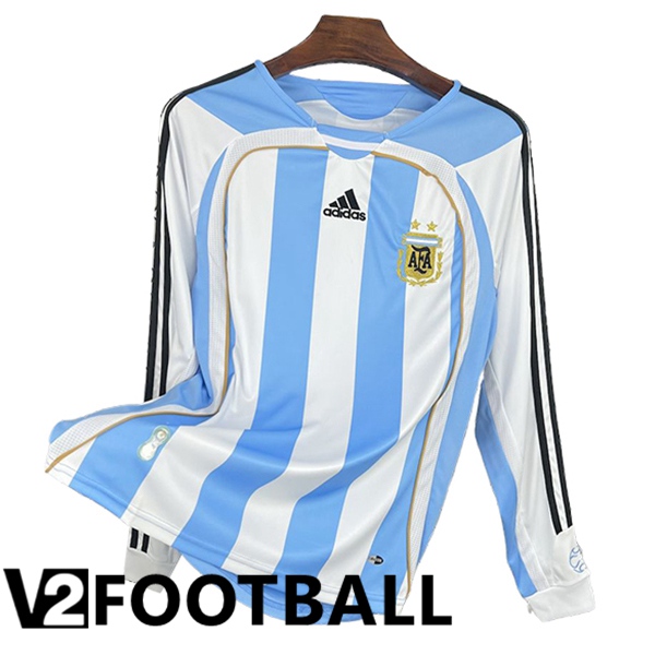 Argentina Retro Home Soccer Shirt Long sleeve 2006/2007