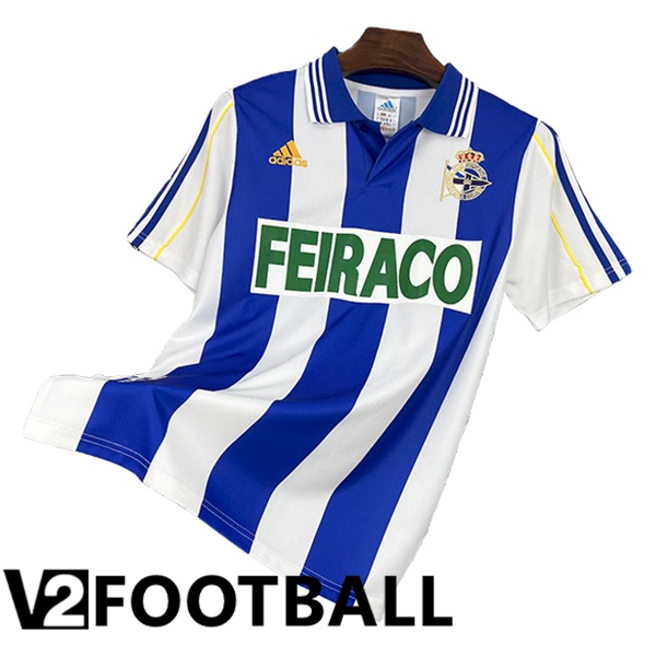 Deportivo La Coruna Retro Home Soccer Shirt 1999/2000