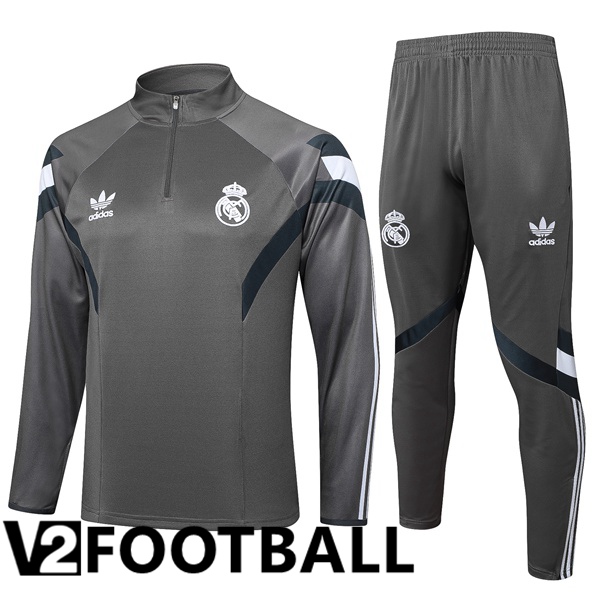 Real Madrid kit Training Tracksuit Grey 2024/2025