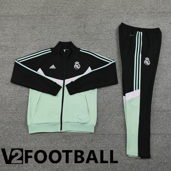 Real Madrid kit Training Jacket Suit Black Green 2024/2025