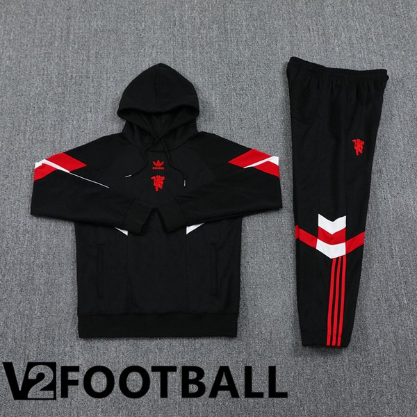 Manchester United Training Tracksuit Sweatshirt Hoodie Black 2024/2025