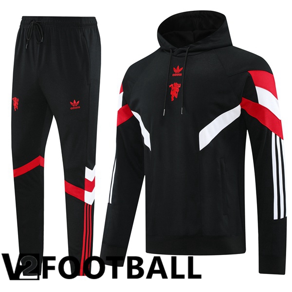 Manchester United Training Tracksuit Sweatshirt Hoodie Black 2024/2025