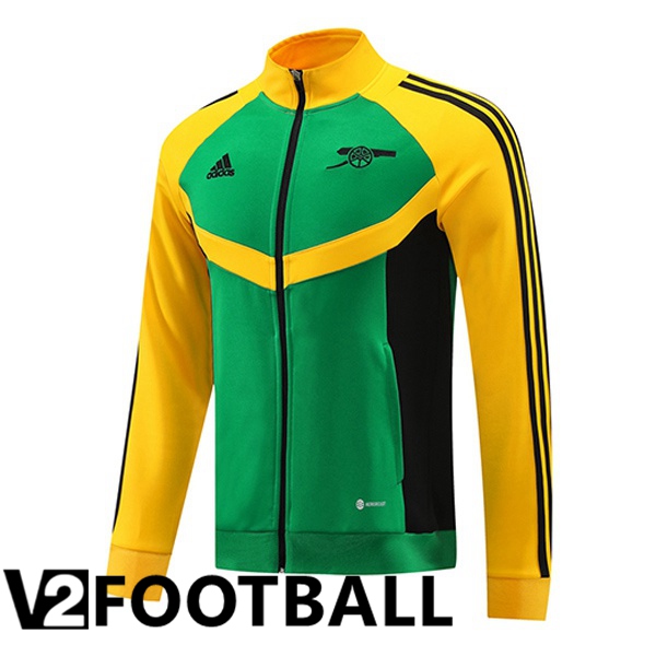 Arsenal Training Jacket Green Yellow 2024/2025