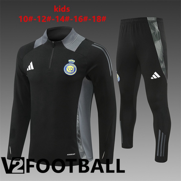 Al-Nassr FC Kids kit Training Tracksuit Black 2024/2025