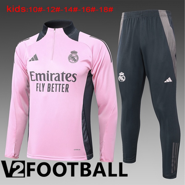 Real Madrid Kids kit Training Tracksuit Pink 2024/2025