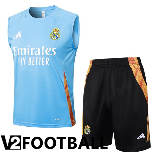 Real Madrid Gilet Soccer + Shorts Blue 2024/2025