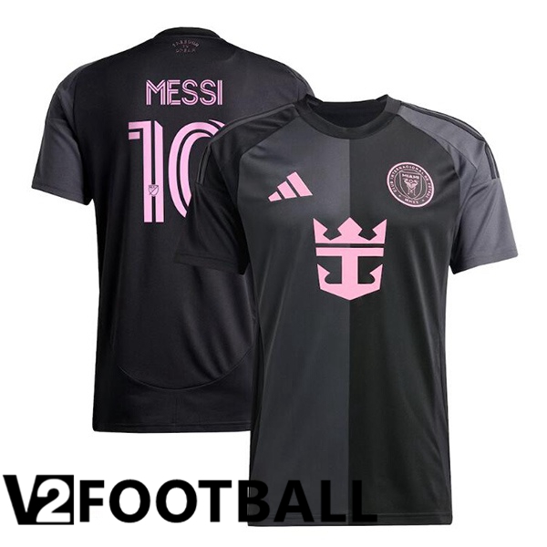 Inter Miami CF (MESSI 10) Away Soccer Shirt Black 2025/2026