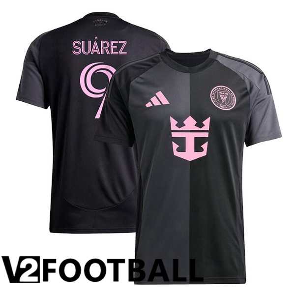 Inter Miami CF (Suárez 9) Away Soccer Shirt Black 2025/2026