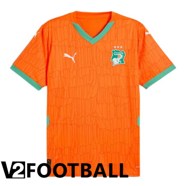 Ivory Coast Home Soccer Shirt Orange 2024/2025