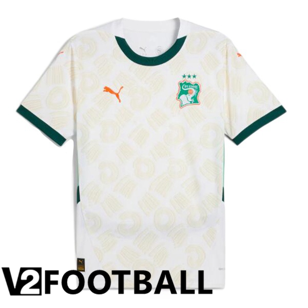 Ivory Coast Away Soccer Shirt White 2024/2025