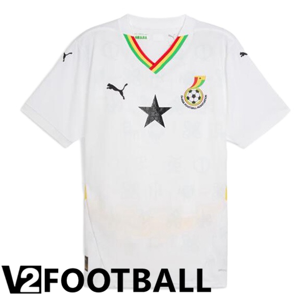 Ghana Home Soccer Shirt White 2024/2025