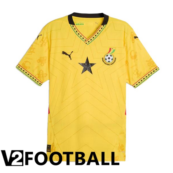 Ghana Away Soccer Shirt Yellow 2024/2025