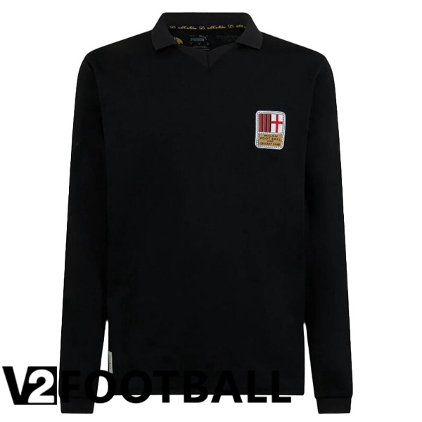 AC Milan Soccer Shirt 125th Anniversary Edition Goalkeeper Soccer Shirt Long sleeve Black 2024/2025