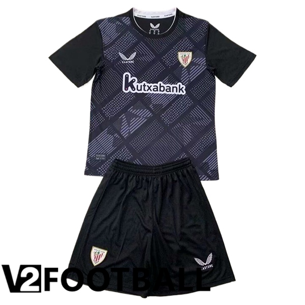 Athletic Bilbao Kids Goalkeeper Soccer Shirt Black 2024/2025