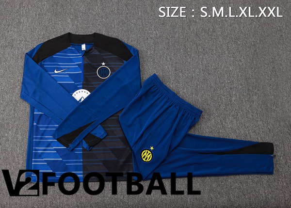 Inter Milan kit Training Tracksuit Blue Black 2024/2025