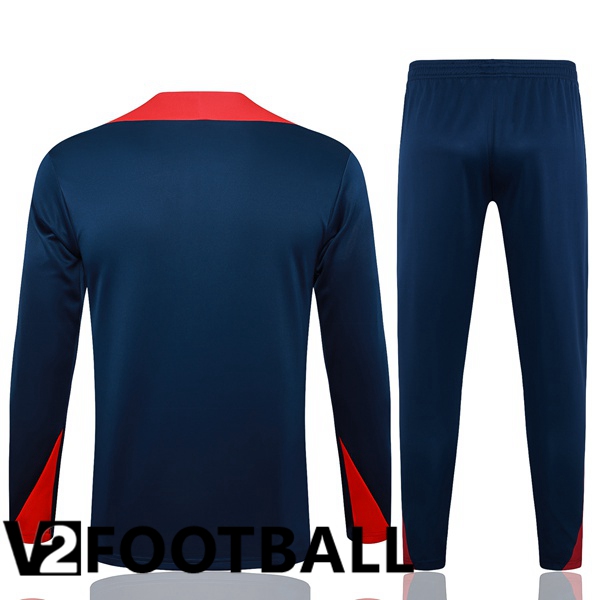 FC Barcelona kit Training Tracksuit Blue Royal Red 2024/2025