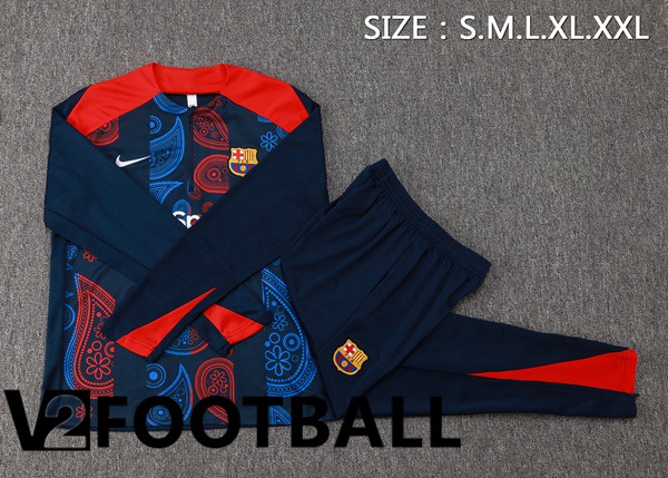 FC Barcelona kit Training Tracksuit Blue Royal Red 2024/2025