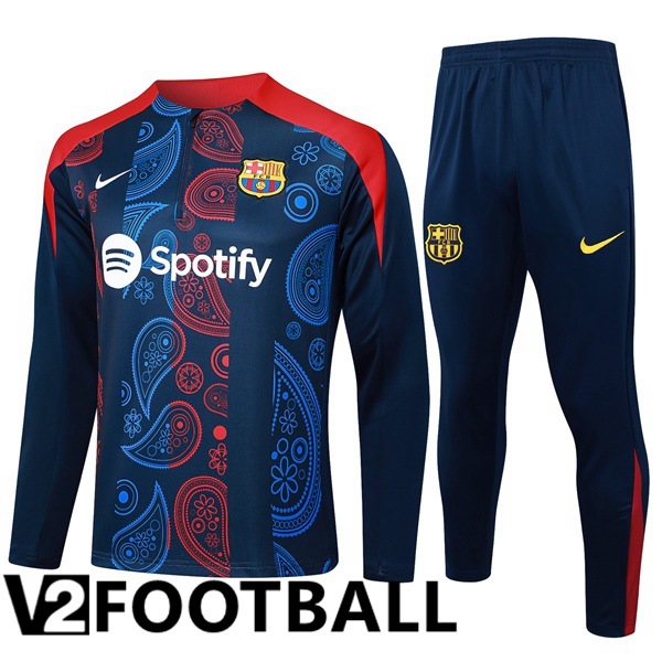 FC Barcelona kit Training Tracksuit Blue Royal Red 2024/2025