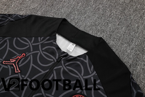 JORDAN Paris PSG kit Training Tracksuit Black 2024/2025