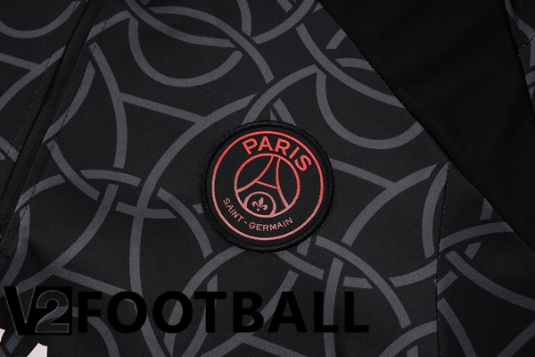 JORDAN Paris PSG kit Training Tracksuit Black 2024/2025