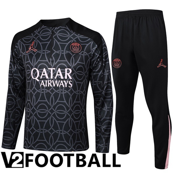 JORDAN Paris PSG kit Training Tracksuit Black 2024/2025