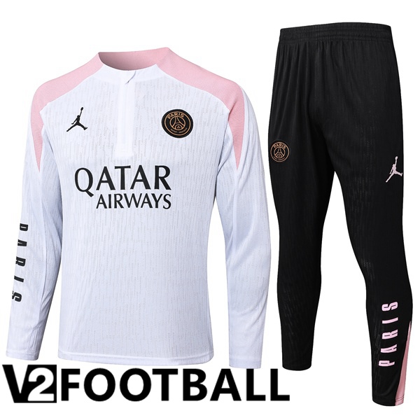 JORDAN Paris PSG kit Training Tracksuit White 2024/2025