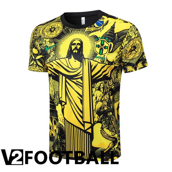 Brazil Training T Shirt Yellow 2024/2025