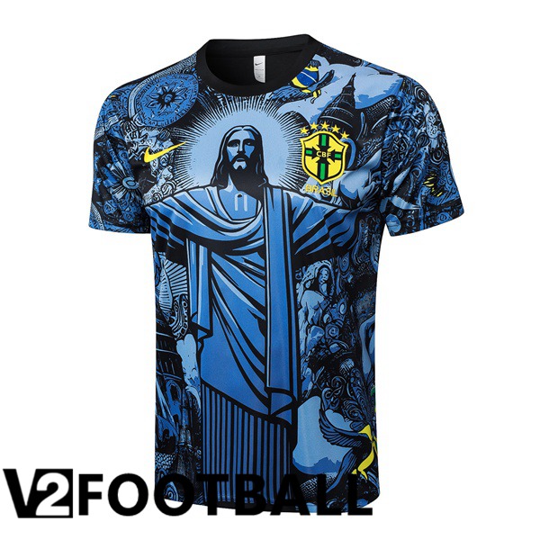 Brazil Training T Shirt Blue 2024/2025