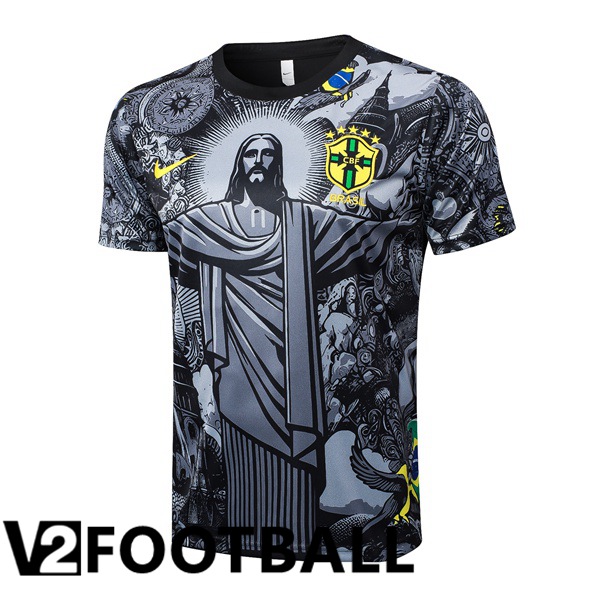 Brazil Training T Shirt Black 2024/2025