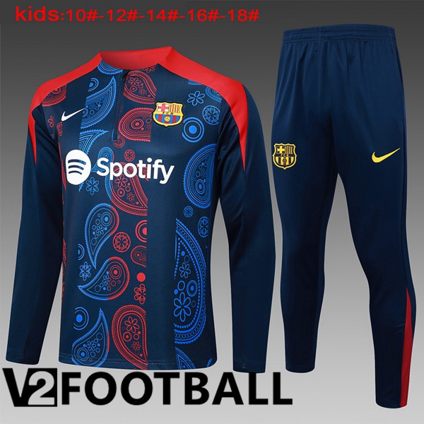 FC Barcelona Kids kit Training Tracksuit Red Blue Royal 2024/2025