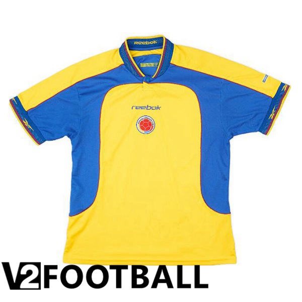 Colombia Retro Home Soccer Shirt Yellow 2001-2002