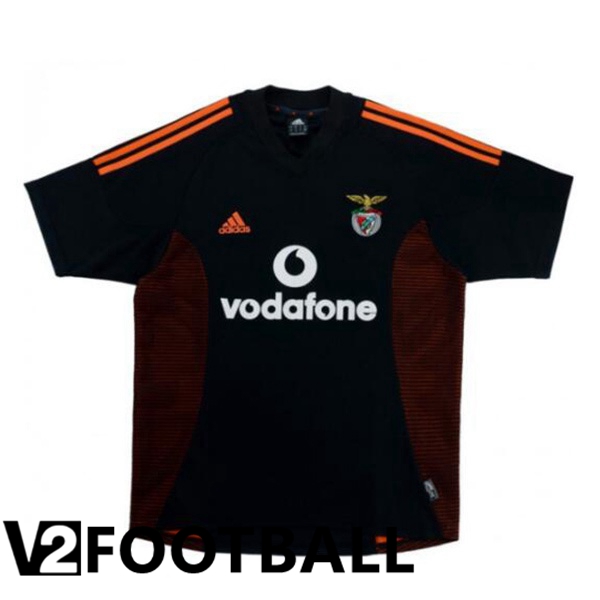 S.L Benfica Retro Away Soccer Shirt Black 2002-2003