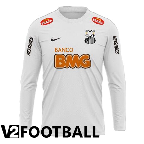 Santos FC Retro Home Soccer Shirt Long sleeve White 2011-2012