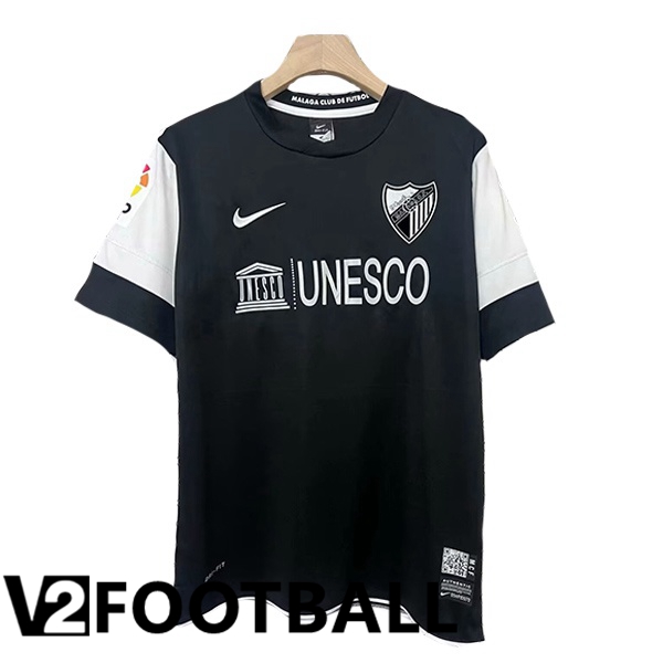 Malaga Retro Away Soccer Shirt Black 2013