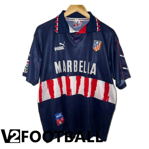 Atletico Madrid Retro Away Soccer Shirt Blue 1997-1998