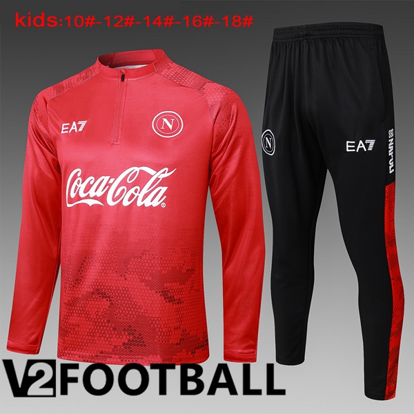 SSC Napoli Kids kit Training Tracksuit Red 2024/2025