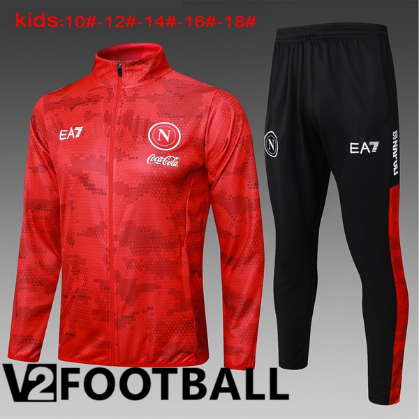 SSC Napoli Kids kit Training Jacket Suit Red 2024/2025