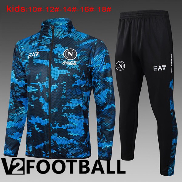 SSC Napoli Kids kit Training Jacket Suit Blue Royal 2024/2025