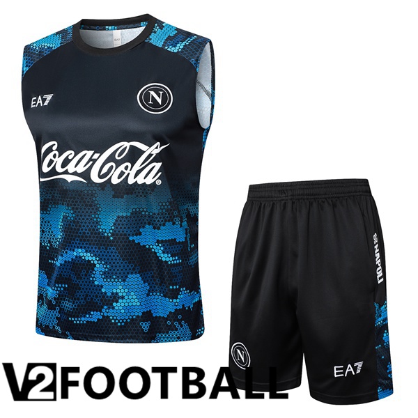 SSC Napoli Gilet Soccer + Shorts Blue Black 2024/2025