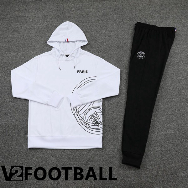 JORDAN Paris Saint Germain Training Tracksuit Hoodie White 2022/2023